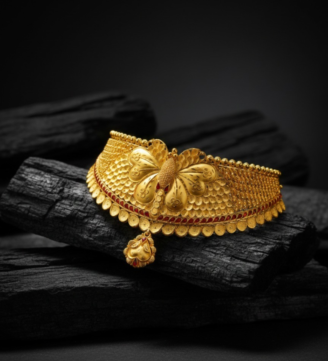 Royal Butterfly Antique Gold Choker