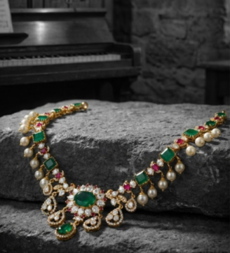 Emerald Royale Diamond Bridal Necklace