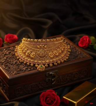 Royal Lakshmi Antique Gold Bridal Choker