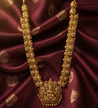 Sri Lakshmi Antique Kasu Gold Long Haram
