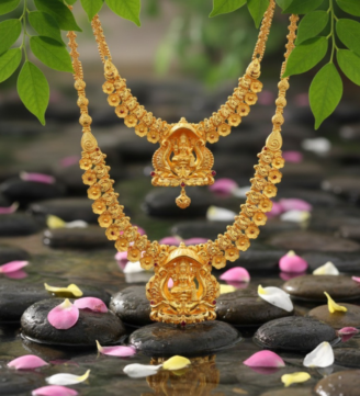 Divine Lakshmi Heritage Gold Haram Necklace