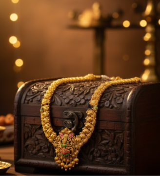 Royal Gajalakshmi Heritage Gold Necklace