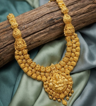 Sri Mahalakshmi Heritage Gold Temple Necklace