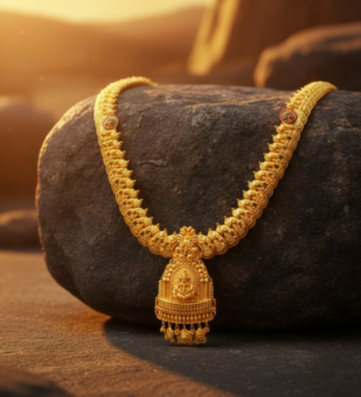 Sri Lakshmi Antique Gold Temple Necklace