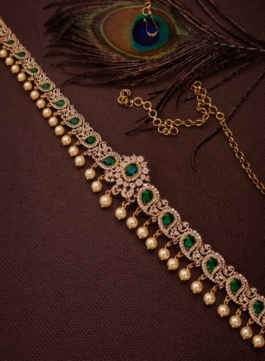 Royal Emerald Pearl Bridal Vaddanam