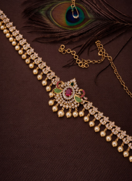 Royal Ruby Emerald Floral Bridal Vaddanam